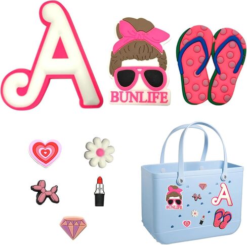 Letter Charms for Bogg Bag, Beach Bogg Bag Accessories Inserts, Bogg Bag Initial Charms with A-Z, Bogg Bag Attachments in Saudi Arabia