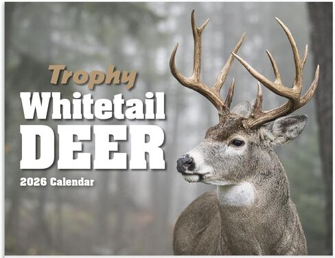 Trophy Whitetail Deer 2026 Hanging Wall Calendar - 19" x 11" (Open) 2026 Monthly Appointment Planner and Organizer. Trophy Whitetail Bucks for every hunter to look at! in Saudi Arabia