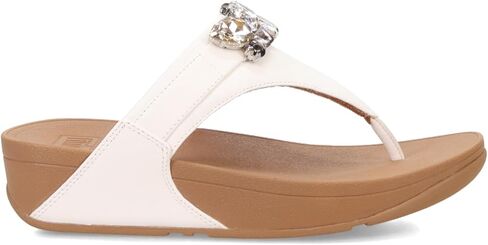 FitFlop Women's Lulu Jewel-Deluxe Metallic-Leather Toe-Thongs Wedge Sandal in Saudi Arabia