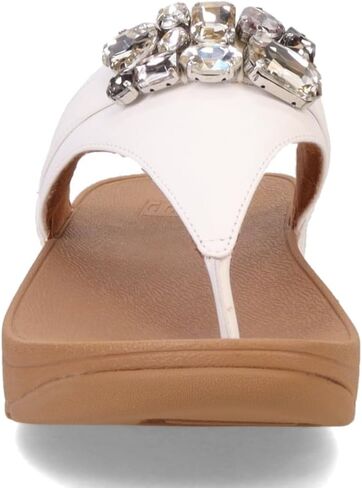 FitFlop Women's Lulu Jewel-Deluxe Metallic-Leather Toe-Thongs Wedge Sandal in Saudi Arabia