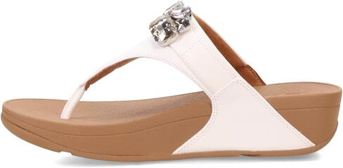 FitFlop Women's Lulu Jewel-Deluxe Metallic-Leather Toe-Thongs Wedge Sandal in Saudi Arabia