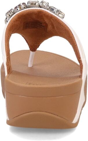FitFlop Women's Lulu Jewel-Deluxe Metallic-Leather Toe-Thongs Wedge Sandal in Saudi Arabia