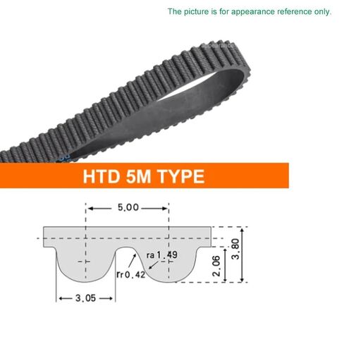 HTD 5M Rubber Closed Loop Belt Perimeter 120mm-295mm Width 8/10/12/15/20/25/30/35/40mm HTD5M Drive Belt Belt(5M-190mm,1PC_40MM) in Saudi Arabia