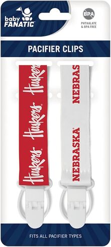BabyFanatic Pacifier Clip 2-Pack - NFL New England Patriots - Officially Licensed Baby Apparel in Saudi Arabia
