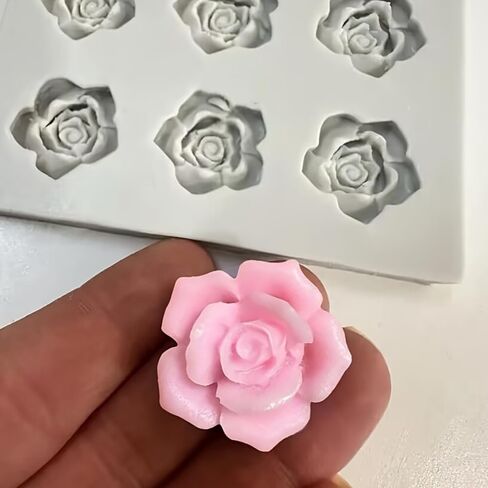 Aromatherapy Candle Mold - Six-Rose Silicone Mold | for Resin, Polymer Clay, Handmade Soap & Gift Box Decoration in Saudi Arabia
