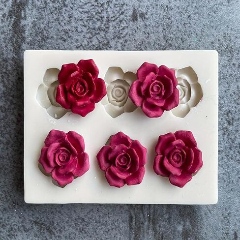 Aromatherapy Candle Mold - Six-Rose Silicone Mold | for Resin, Polymer Clay, Handmade Soap & Gift Box Decoration in Saudi Arabia