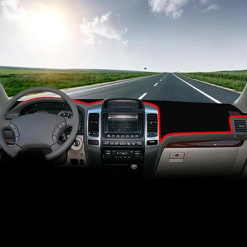 Dashboard Cover Dash Mat for Toyota Land Cruiser Prado 120 J120 2003-2006 2007 2008 2009,Sun Shade Pad Carpet Center Console Light-Proof Mat Anti-Glare Accessories in Saudi Arabia