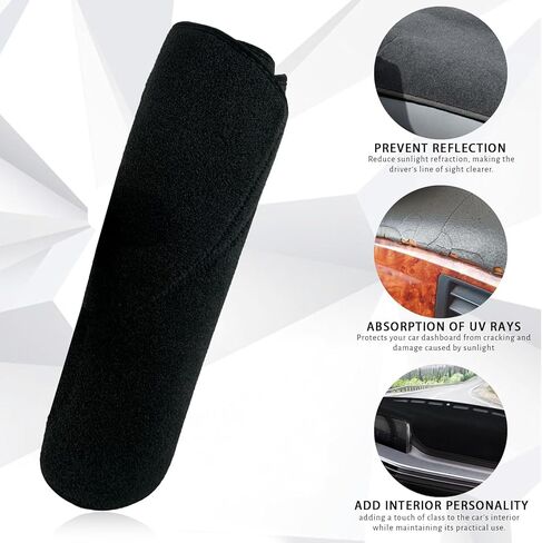 Dashboard Cover Dash Mat for Toyota Land Cruiser Prado 120 J120 2003-2006 2007 2008 2009,Sun Shade Pad Carpet Center Console Light-Proof Mat Anti-Glare Accessories in Saudi Arabia