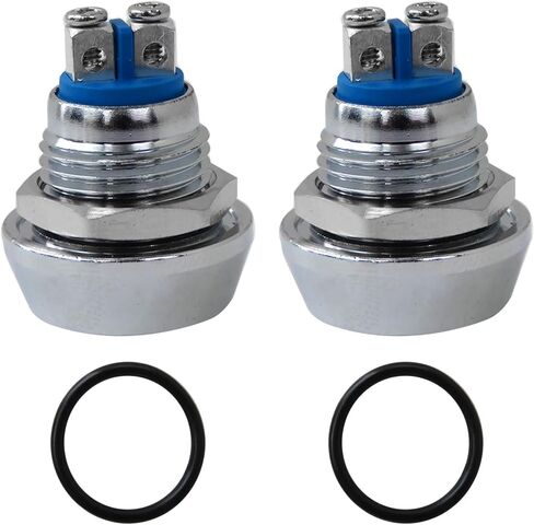 12V Momentary Horn Push Button Switch Metal Waterproof 12mm Round Starter Power Switch for Car RV Truck Boat Marine - 2pcs in Saudi Arabia