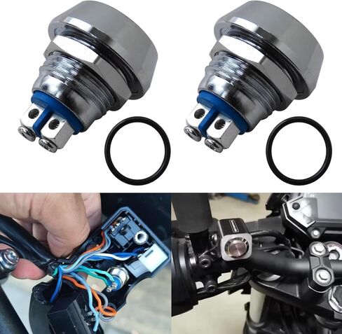 12V Momentary Horn Push Button Switch Metal Waterproof 12mm Round Starter Power Switch for Car RV Truck Boat Marine - 2pcs in Saudi Arabia