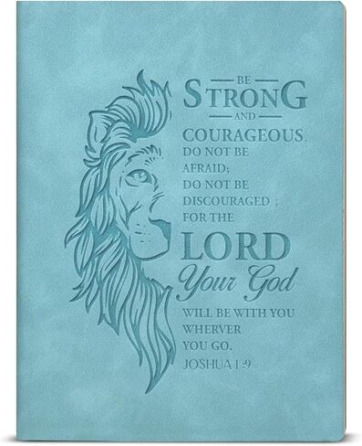 Christian Notebook Journal Bible Verse Joshua 1:9 Be Strong and Courageous Scripture Writing Notebook Religious Gifts for Women Men in Saudi Arabia