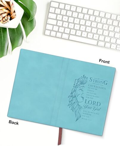 Christian Notebook Journal Bible Verse Joshua 1:9 Be Strong and Courageous Scripture Writing Notebook Religious Gifts for Women Men in Saudi Arabia