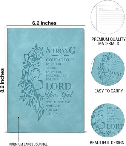 Christian Notebook Journal Bible Verse Joshua 1:9 Be Strong and Courageous Scripture Writing Notebook Religious Gifts for Women Men in Saudi Arabia