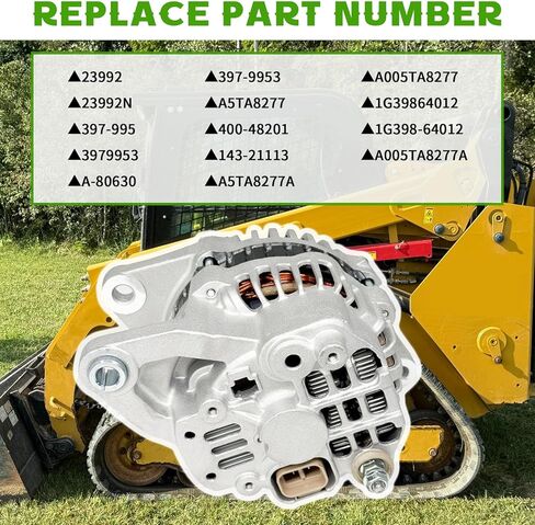 397-9953 23992N المولد 12 فولت 80A CW 1-الأخدود بكرة يناسب كاتربيلر 236D 242D 246D 257D 259D 262D 277D 279D 287D 289D ومختلف تجهيزات كوبوتا استبدال 23992 A5TA8277 A5TA8277A005TA8277 in Kuwait