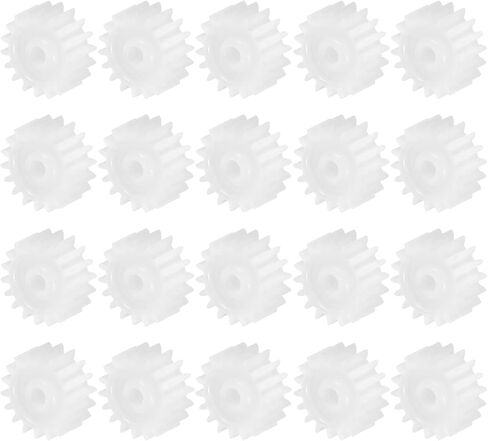 MECCANIXITY 20 قطعة تروس بلاستيكية 8 أسنان ترس محرك بلاستيكي موديل 81A ترس تخفيض لنموذج سيارة RC DIY روبوت (أبيض، وحدة 0.5) in Saudi Arabia