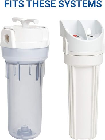 EcoPure EPW2P Pleated Whole Home Replacement Water Filter-Universal Fits Most Major Brand Systems (2 Pack), 2 Count (Pack of 1), White/Blue in Kuwait
