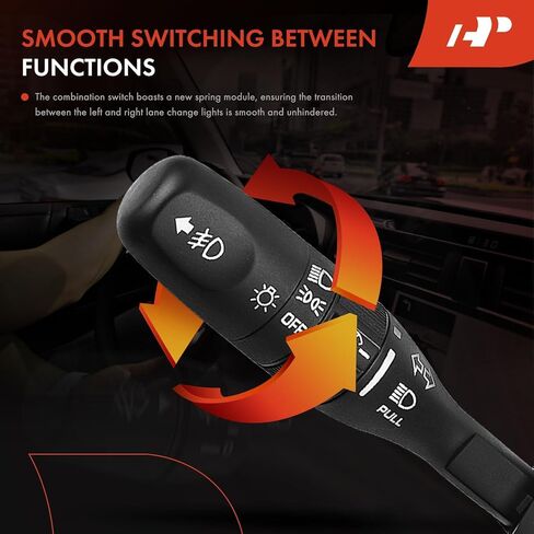 A-Premium Turn Signal Switch, Headlamp Beam Parking Light Multifunction Switch Compatible with Jeep Wrangler 2001-2006, TJ 2001-2006, with Fog Light in Saudi Arabia