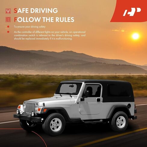 A-Premium Turn Signal Switch, Headlamp Beam Parking Light Multifunction Switch Compatible with Jeep Wrangler 2001-2006, TJ 2001-2006, with Fog Light in Saudi Arabia