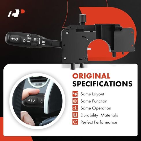 A-Premium Turn Signal Switch, Headlamp Beam Parking Light Multifunction Switch Compatible with Jeep Wrangler 2001-2006, TJ 2001-2006, with Fog Light in Saudi Arabia