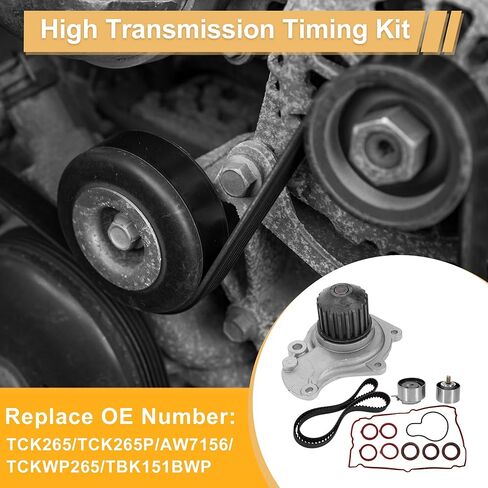 Timing Belt Water Pump Kit for Chrysler PT Cruiser 2003-2010 for Chrysler Sebring 2003-2006 Engine Timing Belt Kit with Water Pump No.TCK265/TCK265P in Saudi Arabia