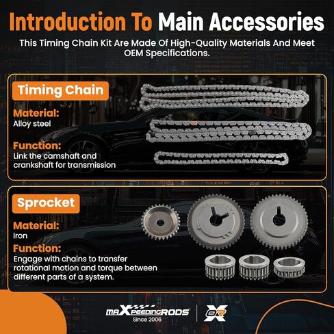 maXpeedingrods Timing Chain Kit Fit for Nissan Infiniti Nismo Armada QX80 M56 Q70 NV2500 5.6 L, Engine Timing Chain Set Replace 13028-1LA1A, 13028-EZ30A, 13028-1CA1A, 13028-EZ30B in Saudi Arabia