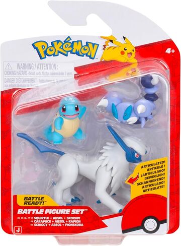 Pokémon PKW4096 Battle Figure Set - Schiggy Skorupi, Absol, Official Figure Set in Saudi Arabia
