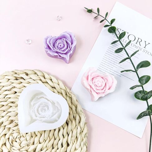 10 قطع من قوالب شموع الزهور القابلة لإعادة الاستخدام من GUBEARE لصنع الشموع المصنوعة من السيليكون والتيوليب الوردي، قالب شمع من السيليكون لصناعة يدوية من شمع الصويا وشمع العسل والحرف اليدوية in Kuwait