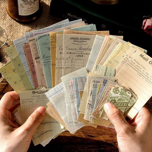 100 Sheets Vintage Scrapbook Papers Journaling Scrapbooking Supplies Kit Junk Journal Supplies Decorative Craft Paper in Saudi Arabia