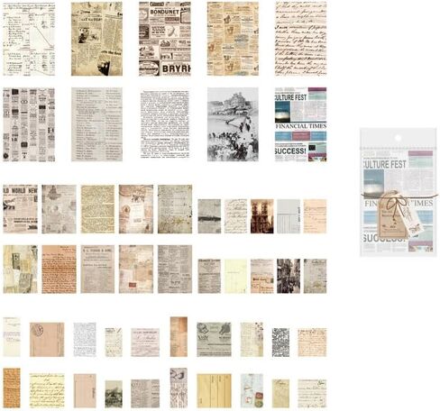 100 Sheets Vintage Scrapbook Papers Journaling Scrapbooking Supplies Kit Junk Journal Supplies Decorative Craft Paper in Saudi Arabia