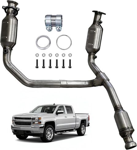 EPA Compliant Catalytic Converter - Fits 2014-2018 Chevy Silverado 1500/GMC Sierra 1500 (4.3L V6 / 5.3L V8) & 2015-2019 Chevy Suburban/Tahoe/GMC Yukon/Yukon XL (5.3L V8) in Saudi Arabia