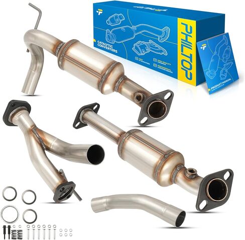 PHILTOP High Flow Catalytic Converter Compatible with Toyota Tacoma 4.0L 2005 2006 2007 2008 2009 2010 2011 2012 2013 2014 2015 Direct-Fit Catalytic Converter Kit OE# 50352, 52451(EPA Compliant) in Saudi Arabia