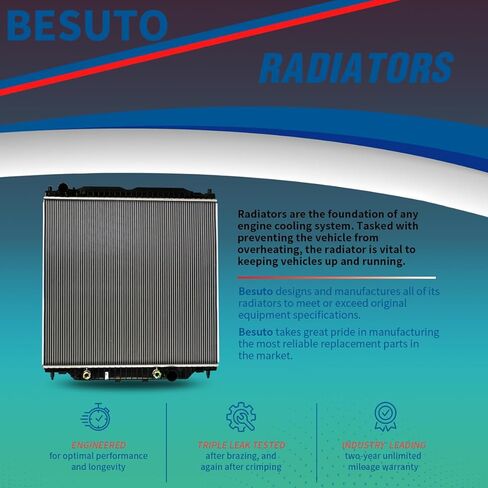 Besuto 2556 Aluminum Radiator Compatible with 02-07 Audi A4 1.8L 2.0L L4；02-08 Audi A4 Quattro 1.8L 2.0L L4；07-08 RS4 4.2L V8；04-09 S4 4.2L V8 in Saudi Arabia