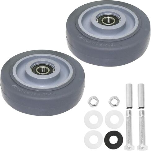 URBEST Push Cart Wheels, Heavy Duty 4 Inch PU Caster Wheels Bearings Repair Kits, Pltae Casters, Shelf Replacement Wheels for Platform Trucks up to 265 Pounds (M:4 Inch,Grey) in Kuwait