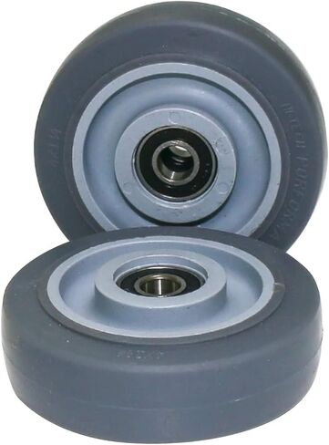 URBEST Push Cart Wheels, Heavy Duty 4 Inch PU Caster Wheels Bearings Repair Kits, Pltae Casters, Shelf Replacement Wheels for Platform Trucks up to 265 Pounds (M:4 Inch,Grey) in Kuwait