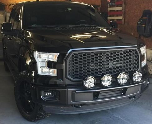 Sleekster #29151 4 Tab Frame Mounted Light Bar-Compatible with 2015-2020 F150, 2020 Ford Roush Offroad & Tremor Models, Compatible 2023 Ford XLT. Light bar NOT Compatible with Adaptive Cruise Control in Saudi Arabia