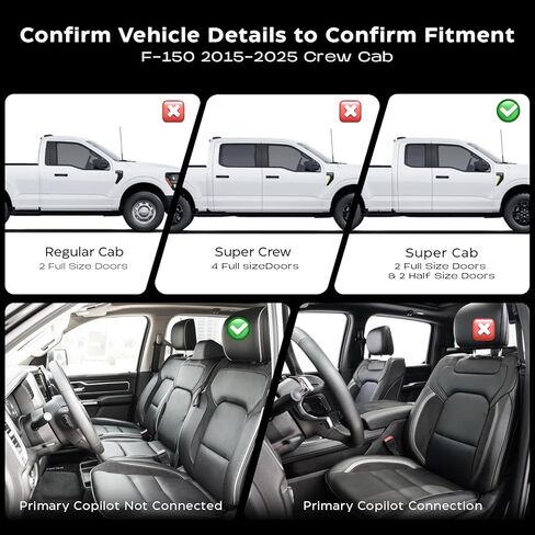 Floor Mats Custom Fit for Ford F150 Super Cab, TPE All-Weather Floor Liners Full Set with 1st & 2nd Rows, Fit Bucket or Bench Seats (Super Cab 2015-2026, Full Set) in Saudi Arabia