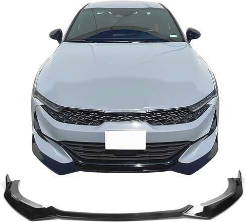 IKON MOTORSPORTS, Front Bumper Lip Compatible with 2021-2024 Kia K5 GT-Line Sedan 4-Door, 3PCS Front Bumper Lip Spoiler Guard Air Dam Chin Bodykit Replacement Gloss Black PP in Saudi Arabia