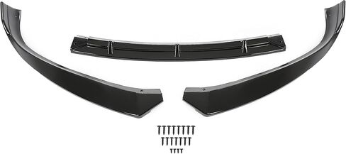 KUAFU Front Bumper Lip Compatible with 2016-2020 Tesla Model S 3Pcs Carbon Fiber Style Front Lip Spoiler Splitter Air Dam Body Kit Trim Protection Plastic in Saudi Arabia