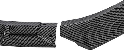 KUAFU Front Bumper Lip Compatible with 2016-2020 Tesla Model S 3Pcs Carbon Fiber Style Front Lip Spoiler Splitter Air Dam Body Kit Trim Protection Plastic in Saudi Arabia