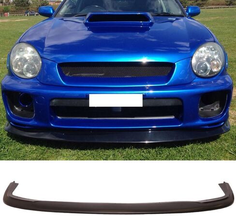 IKON MOTORSPORTS, Front Bumper Lip Compatible with 2002-2003 Subaru Impreza WRX Sedan/RS Sedan, Not Fits Wagon, DP Style Black PU Front Lip Finisher Under Chin Spoiler Add On in Saudi Arabia