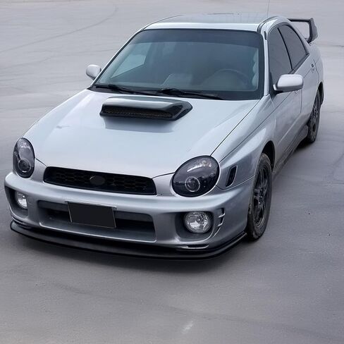 IKON MOTORSPORTS, Front Bumper Lip Compatible with 2002-2003 Subaru Impreza WRX Sedan/RS Sedan, Not Fits Wagon, DP Style Black PU Front Lip Finisher Under Chin Spoiler Add On in Saudi Arabia
