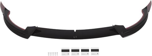 Front Lip 3Pcs Compatible with Model Y 2017-2024 V Style Front Bumper Lip Splitter Spoiler Glossy Black in Saudi Arabia