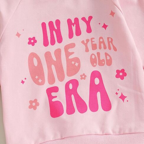 Toddler Baby Birthday Boy Girl Outfit I'M The Birthday Girl Letter Pullover Sweatshirt Solid Pant 2pcs Fall Clothes in Saudi Arabia