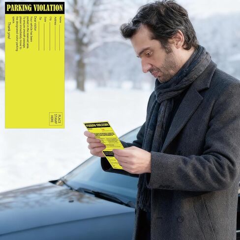 2 Part Parking Violation Ticket Carbonless Number Vehicle Illegally Parked Window Tag 8.5 x 4 inch Tow Warning Notice Parking Violation Ticket Pack of 50 (French Tickets) in Saudi Arabia