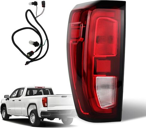 Tail Lights Compatible with 2019-2025 GMC Sierra 1500/2500 HD/3500 HD Base/SLE/Elevation Taillights Rear Tail Light Assembly with Light Bulb and Wiring Harness GM2800309 84968736 (Left Driver Side ) in Saudi Arabia