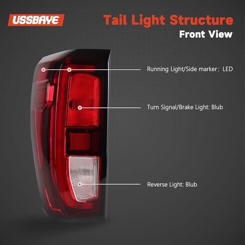 Tail Lights Compatible with 2019-2025 GMC Sierra 1500/2500 HD/3500 HD Base/SLE/Elevation Taillights Rear Tail Light Assembly with Light Bulb and Wiring Harness GM2800309 84968736 (Left Driver Side ) in Saudi Arabia