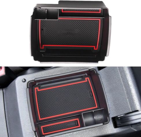 Riloer Car Center Console Organizer Tray, Armrest Storage Box, Compatible with VW Golf 7 MK7 VII GTI in Saudi Arabia
