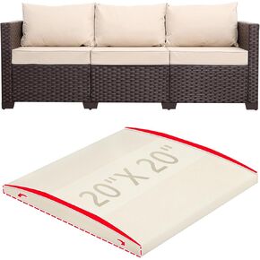 HAVARGO Couch Cushion Support High Density Foam 22X22X2.4 Inches Sofa Couch Supports for Sagging Cushions Light Grey 3Pc with Anti Slip Mesh Fabric in Kuwait