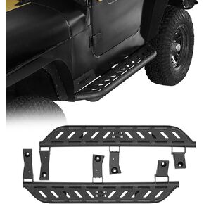 Hooke Road 87-95 YJ Rock Sliders Side Steps for 1987-1995 Jeep Wrangler YJ, Running Boards Step Bars Rocker Gurad in Kuwait