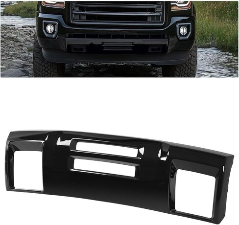 KUAFU المصد الأمامي السفلي الستارة المتوافقة مع 2015-2020 GMC Canyon، استبدال منحرف سد الهواء لـ 23405889 22925747 GM1095211 بلاستيك (ABS) كروم فضي in Kuwait